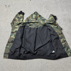 2024 autumn casual hooded sweatshirt high street style camouflage cardigan jacket loose fit