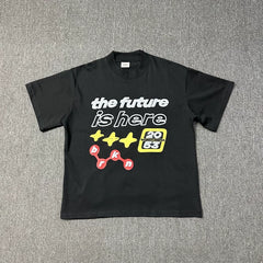 Broken Planet niche trendy brand American high street couple fun foam printed pure cotton short sleeved T-shirt (11)