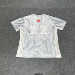 Broken Planet Street Style Summer Sports and Leisure Retro Splicing Color Match Jersey V-neck Short Sleeve T-shirt