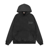 Broken Planet Minimal Embroidery Washed Black Matching Tracksuit Set