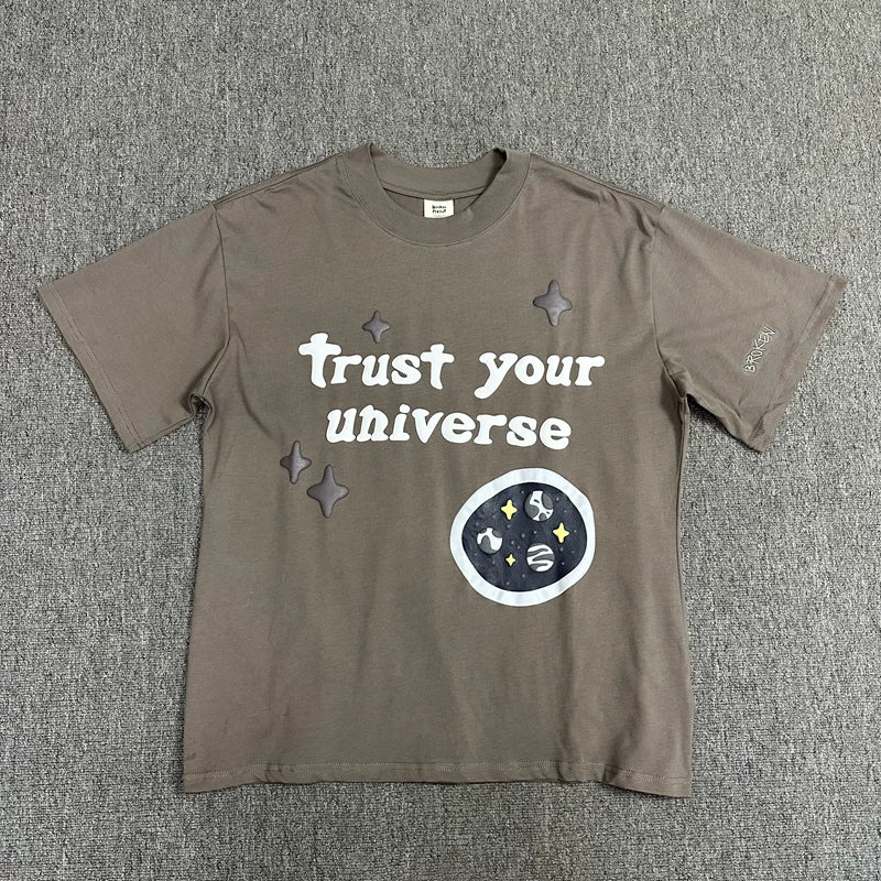 Broken Planet niche trendy brand American high street couple fun foam printed pure cotton short sleeved T-shirt (9)