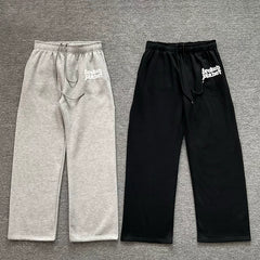 Broken Planet American High Street Trendy Brand Letter Foam Printed Loose and Velvet Straight Tube Casual Pants for Men