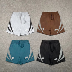 Broken Planet Street Retro Contrast Reflective Strip Letter Logo Printed Quick Drying Beach Shorts
