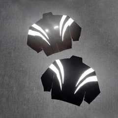 broken planet美潮街头春秋休闲薄款撞色反光设计夹克拉链外套ins