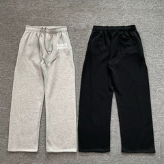Broken Planet American High Street Trendy Brand Letter Foam Printed Loose and Velvet Straight Tube Casual Pants for Men