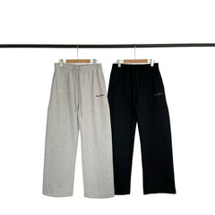 Broken Planet American High Street Trendy Brand Letter Emblem Embroidered Loose and Velvet Straight Leg Casual Pants Fog