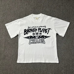Broken Planet niche trendy brand American high street couple fun foam printed pure cotton short sleeved T-shirt (13)