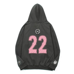 Broken Planet American High Street Trendy Brand Letter Logo Foam Printed Reflective Strip with Velvet Hoodie