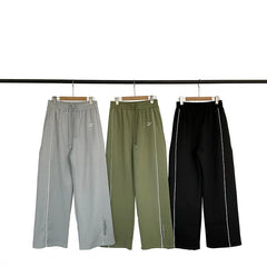 Broken planet American high street letter logo embroidered loose cotton straight leg sports casual pants trendy