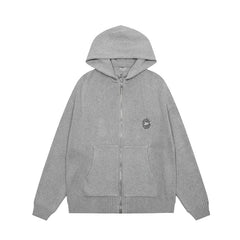 Broken Planet European and American fashion brand embroidered logo loose heavyweight hooded cardigan sweater knitted sweater jacket