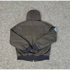 Broken planet jacket, retro and trendy embroidered logo, autumn and winter thick cotton jacket with zipper cover