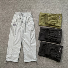 Broken planet American high street letter logo embroidered loose straight tube woven splicing casual pants trendy