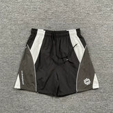 Broken planet, trendy high street, retro sports and leisure, summer color blocking splicing, woven quick drying shorts for men