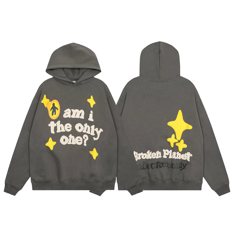 Broken Planet hoodie foam print Ins trendy brand men and women couple loose American high street plus fleece hoodie (17)