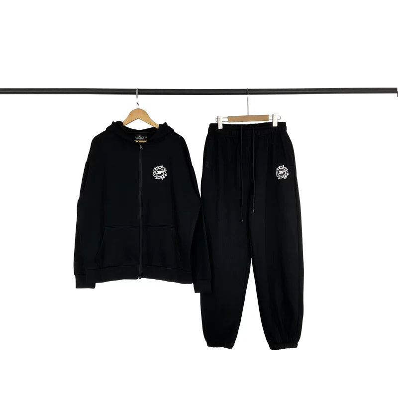Broken Planet Fashion Autumn/Winter Sports and Leisure Set with Velvet Cardigan Hoodie Pants for Men and Women FOG