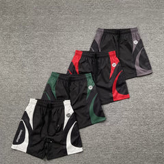 Broken Planet Hip Hop Street Retro Summer Color Match Splicing Embroidered Woven Speed Drying Shorts Fog