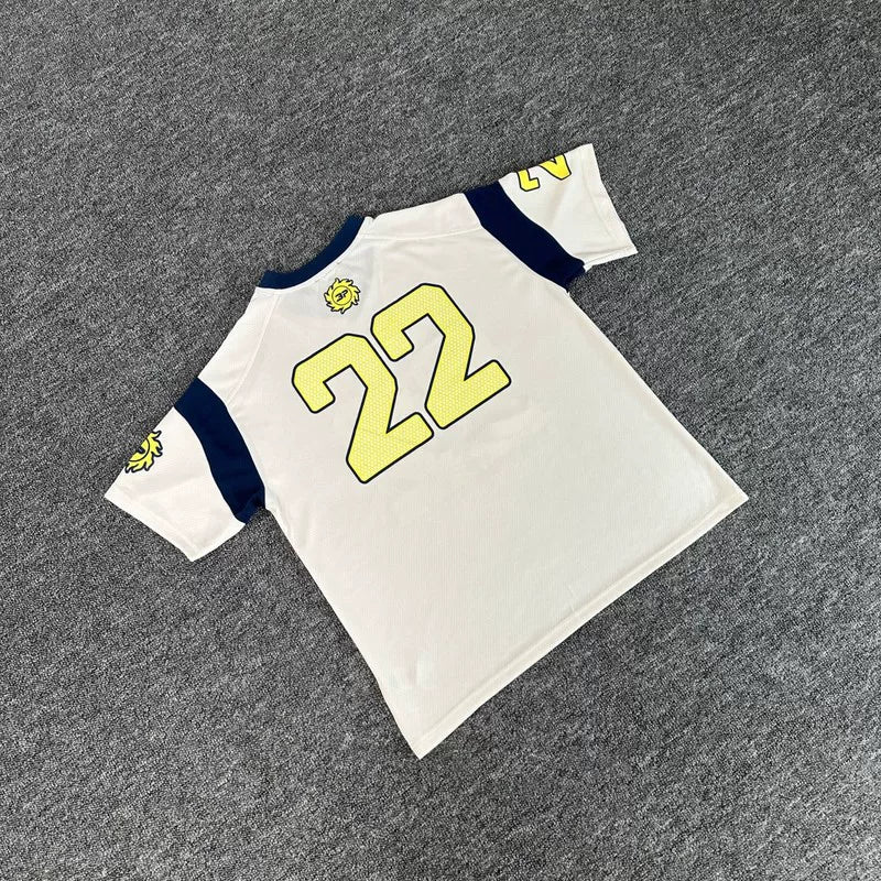 Broken Planet American high street fashion brand summer sports contrasting mesh breathable jersey V-neck short sleeved T-shirt