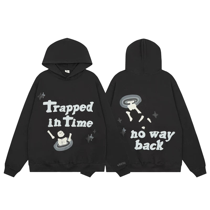 Broken Planet niche fashion brand men's and women's high street hip-hop sports casual pure cotton hoodie pants set FOG (9)