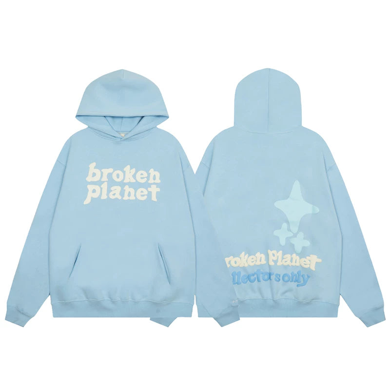 Broken Planet hoodie foam print Ins trendy brand men and women couple loose American high street plus fleece hoodie (15)