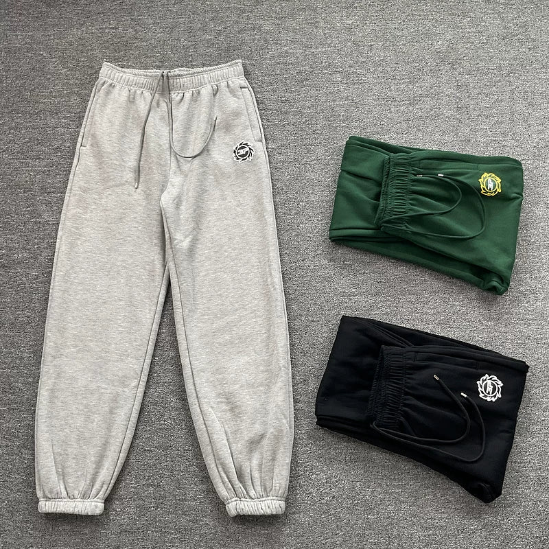 Broken Planet European and American high street fashion brand autumn and winter sports and leisure versatile basic plus velvet drawstring ankle pants