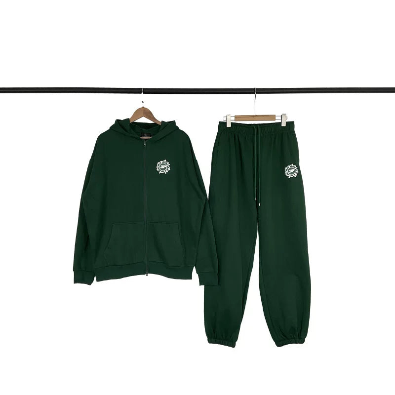 Broken Planet Fashion Autumn/Winter Sports and Leisure Set with Velvet Cardigan Hoodie Pants for Men and Women FOG