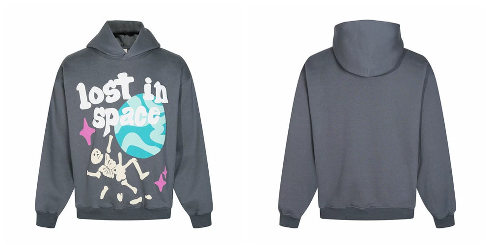 Broken planet hoodie, trendy high street, autumn and winter casual foam printed fleece couple hooded sweatshirt (17)