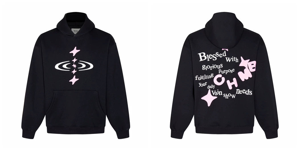 Broken planet hoodie, trendy high street, autumn and winter casual foam printed fleece couple hooded sweatshirt (13)