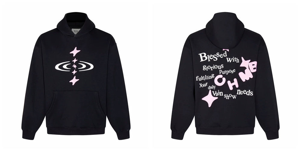 Broken planet hoodie, trendy high street, autumn and winter casual foam printed fleece couple hooded sweatshirt (13)