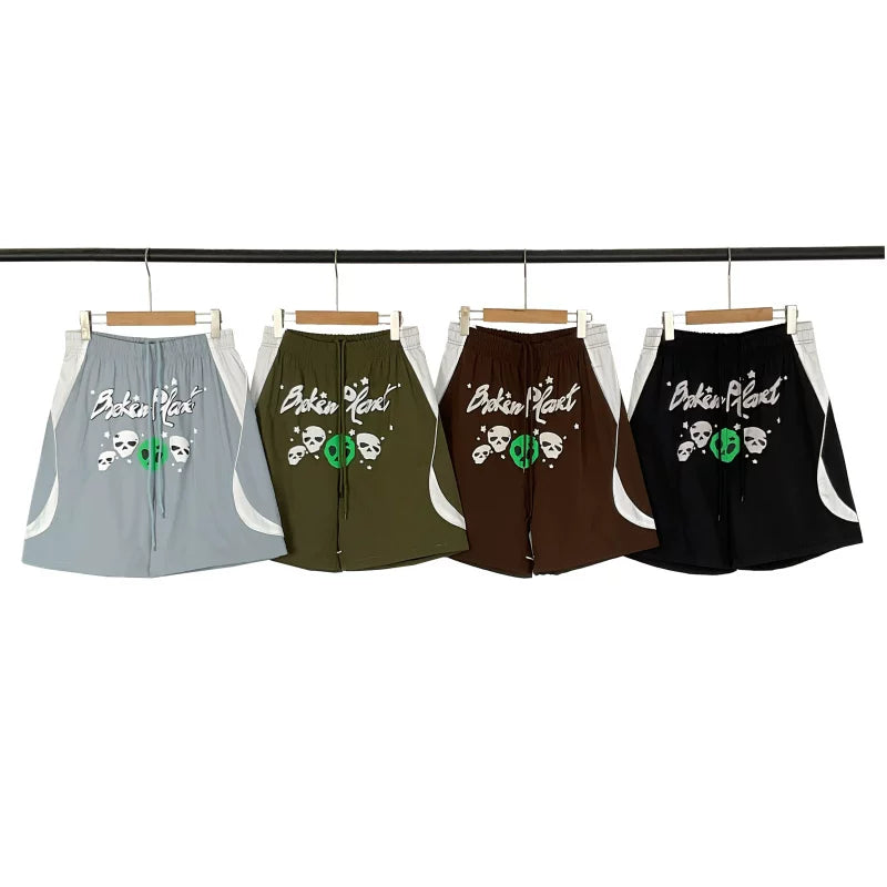 Broken Planet American High Street Trendy Brand Sports and Leisure Color Contrast Splicing Woven Nylon Beach Shorts Summer