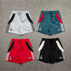Broken planet, trendy high street, retro summer, contrasting colors, embroidered badges, striped quick drying beach shorts for men