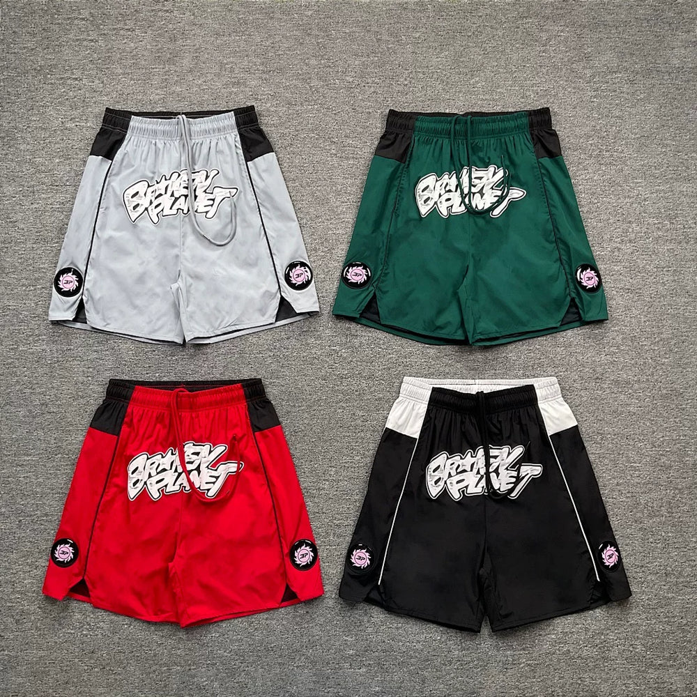 Broken Planet American High Street Trendy Brand Summer Casual Color Contrasting Retro Woven Speed Drying Beach Shorts ins