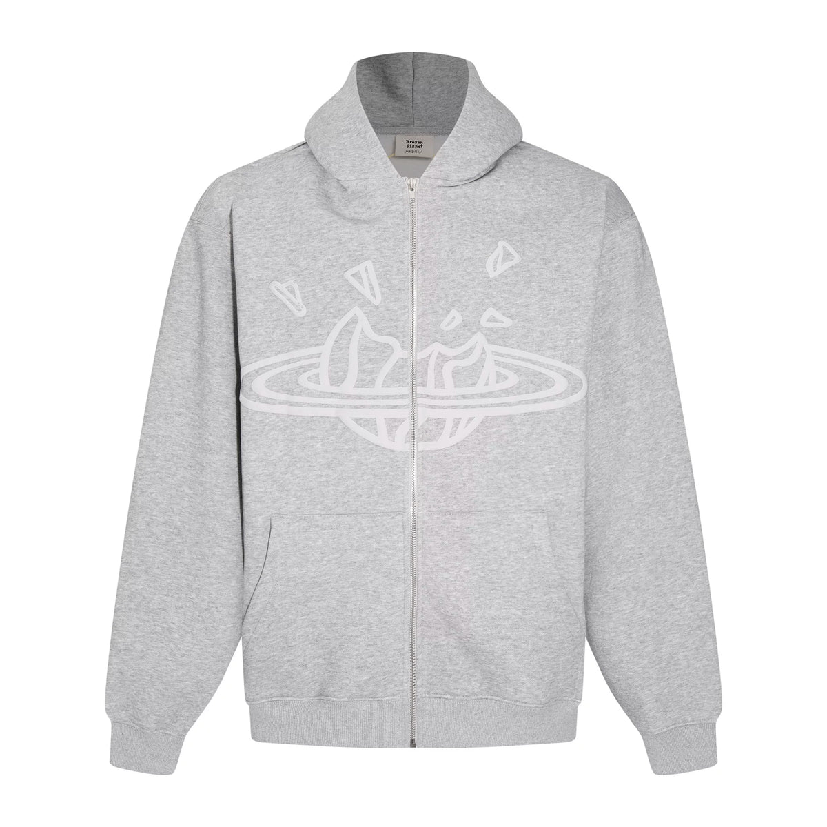 Broken Planet American High Street Trendy Brand Autumn/Winter Sports and Leisure Loose Velvet Cardigan Hoodie Fog (3)