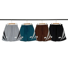 Broken Planet Street Retro Contrast Reflective Strip Letter Logo Printed Quick Drying Beach Shorts