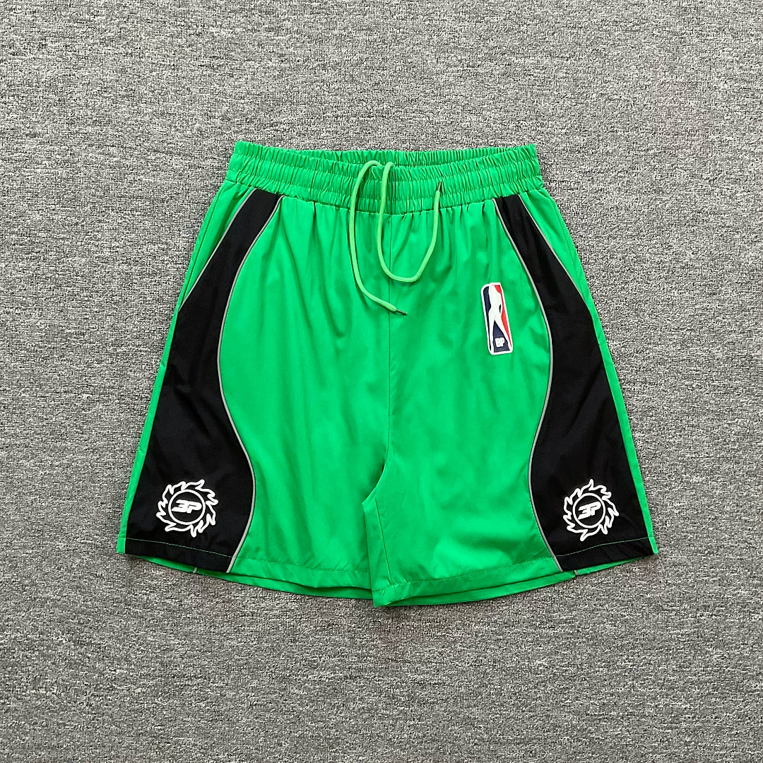 Broken Planet Color‑Block Basketball Mesh Shorts, 4 Colors Unisex Retro Street Sport Shorts