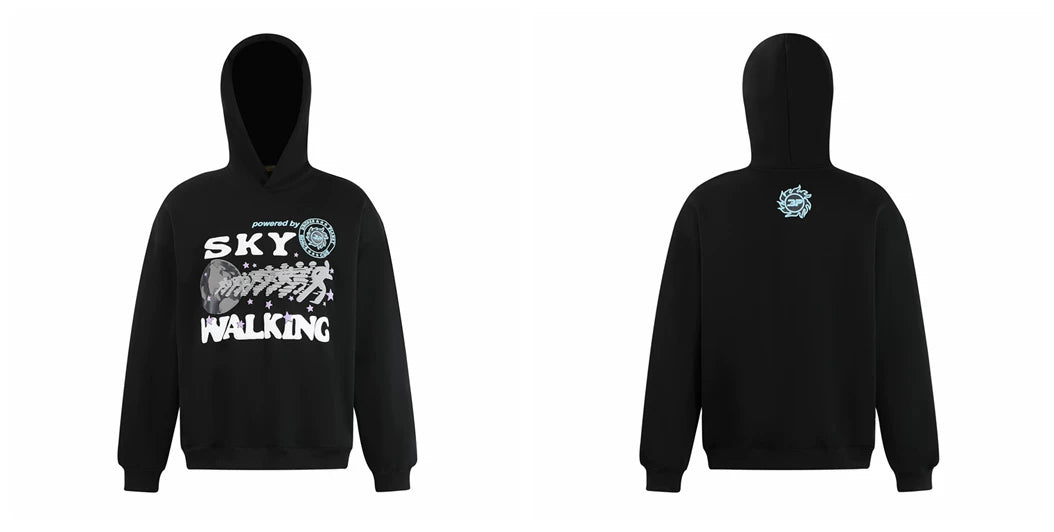 Broken planet hoodie, trendy high street, autumn and winter casual foam printed fleece couple hooded sweatshirt (15)