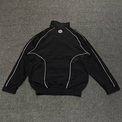 Brokenplanet American Street Logo Embroidered Splicing Woven Windbreaker Jacket Sports Casual Pants Set