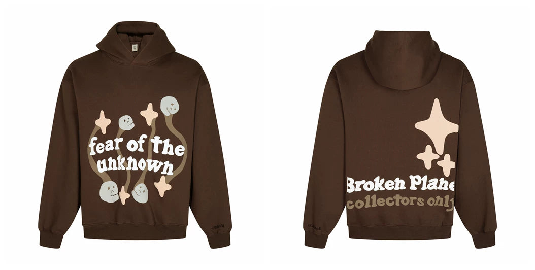 Broken planet hoodie, trendy high street, autumn and winter casual foam printed fleece couple hooded sweatshirt (21)