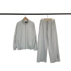 Broken Planet Fashion High Street Spring and Autumn Sports Leisure Embroidery Zipper Hoodie Coat Pants Set Fog