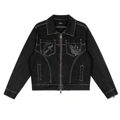 Broken Planet American High Street Trendy Brand Spring and Autumn Leisure Embroidery Letter Logo Loose Cowboy Coat