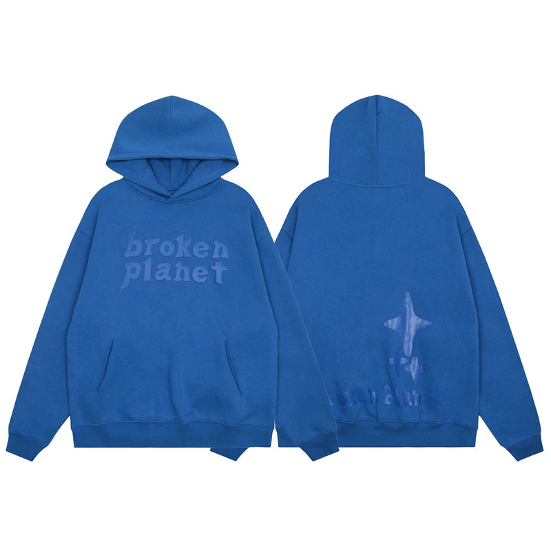 Broken Planet hoodie foam print Ins trendy brand men and women couple loose American high street plus fleece hoodie (16)