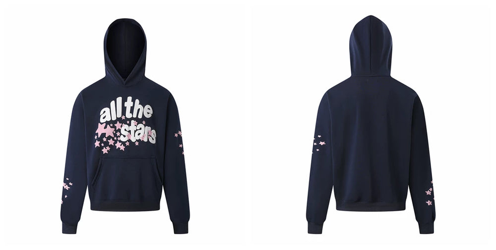 Broken planet hoodie, trendy high street, autumn and winter casual foam printed fleece couple hooded sweatshirt (33)