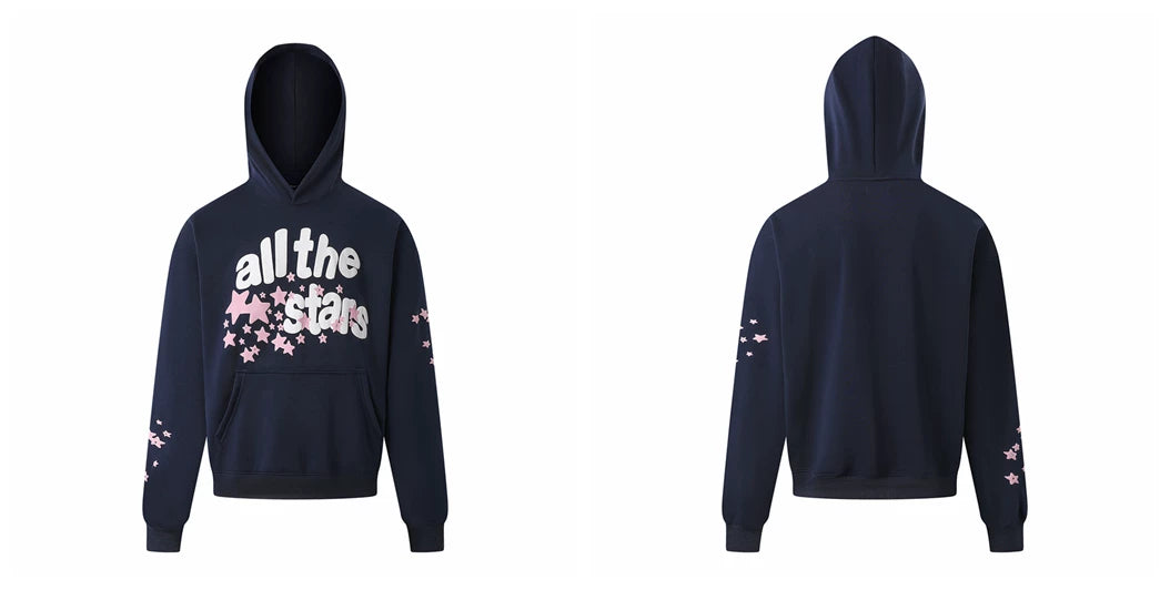 Broken planet hoodie, trendy high street, autumn and winter casual foam printed fleece couple hooded sweatshirt (33)