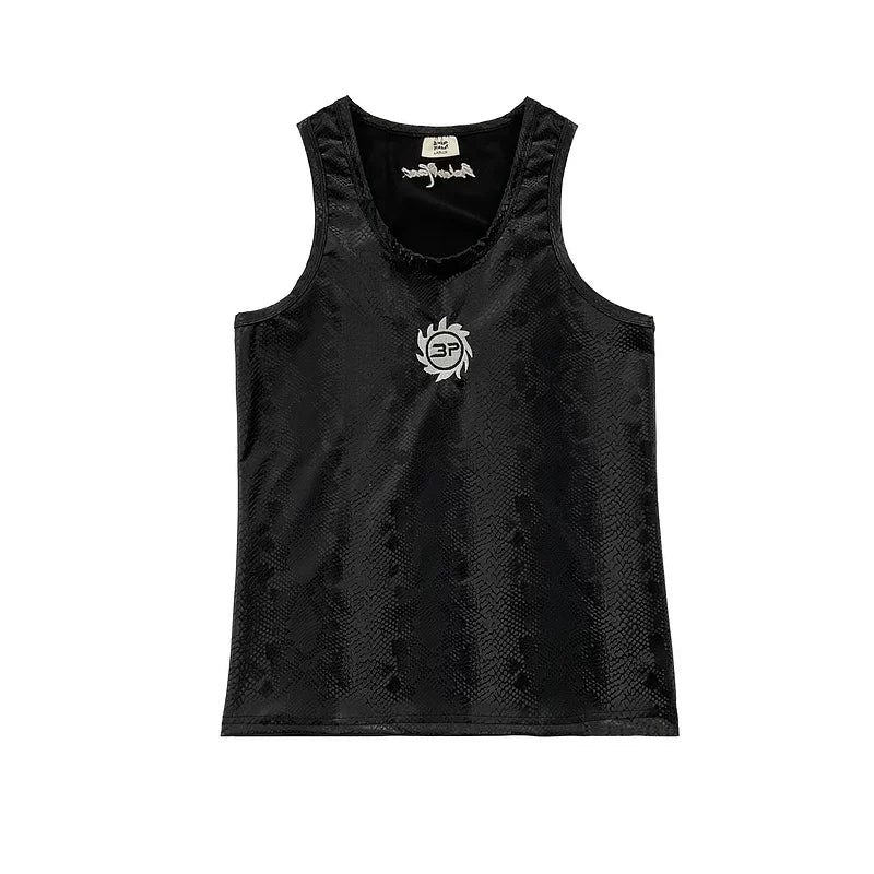 Broken Planet European and American trendy brands summer sports and leisure embroidered logo tight fitting sleeveless vest sweatshirt for men