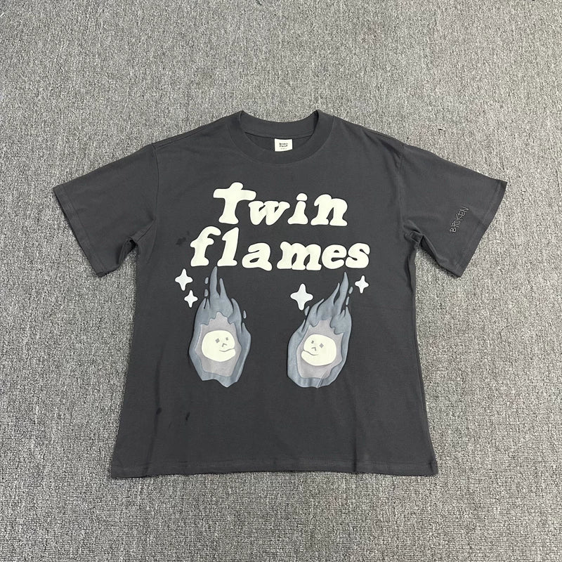 Broken Planet niche trendy brand American high street couple fun foam printed pure cotton short sleeved T-shirt (1)