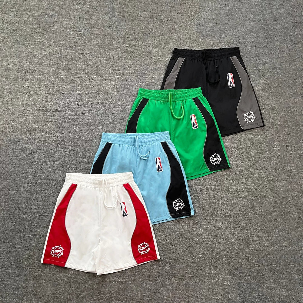 Broken Planet High Street Summer Sports and Leisure Colorful Reflective Strip Design Woven Speed Drying Shorts