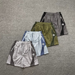 Broken Planet American High Street Trendy Brand Summer Embroidered Logo Color Contrasting Woven Nylon Beach Shorts Fog