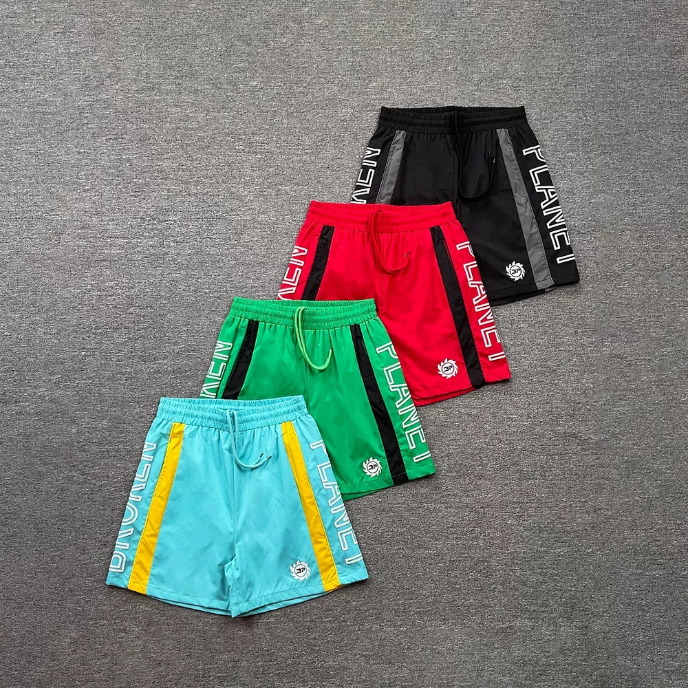 Broken Planet: Trendy, Fashionable, Casual, Summer, Color blocked Embroidered Logo, Loose, Quick drying Beach Shorts for Men