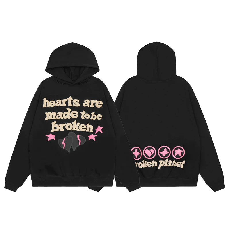 Broken Planet hoodie foam print Ins trendy brand men and women couple loose American high street plus fleece hoodie (9)