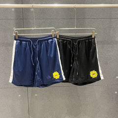 Broken Planet American High Street Trendy Brand Summer Sports and Leisure Mesh Breathable Drawstring Shorts for Men and Women Fog