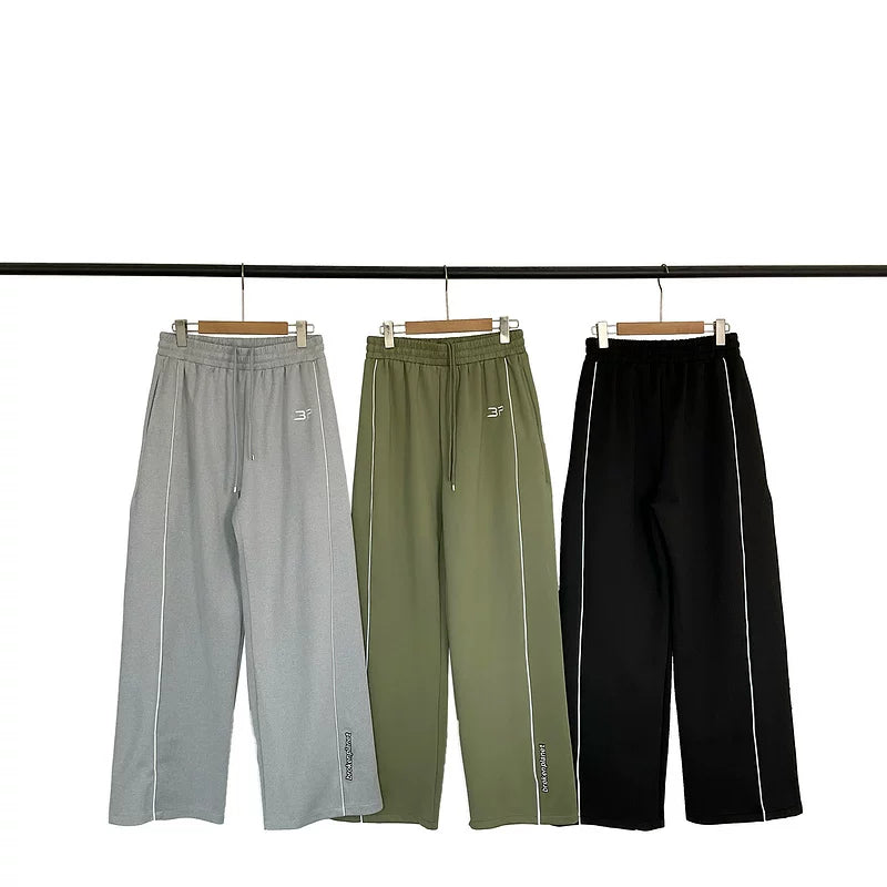 Broken planet American high street letter logo embroidered loose cotton straight leg sports casual pants trendy